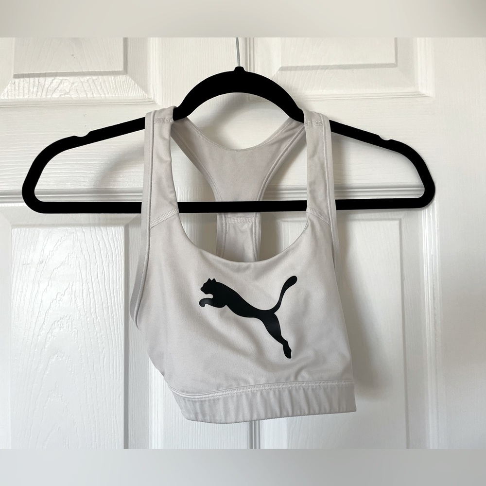 Puma white sports bra